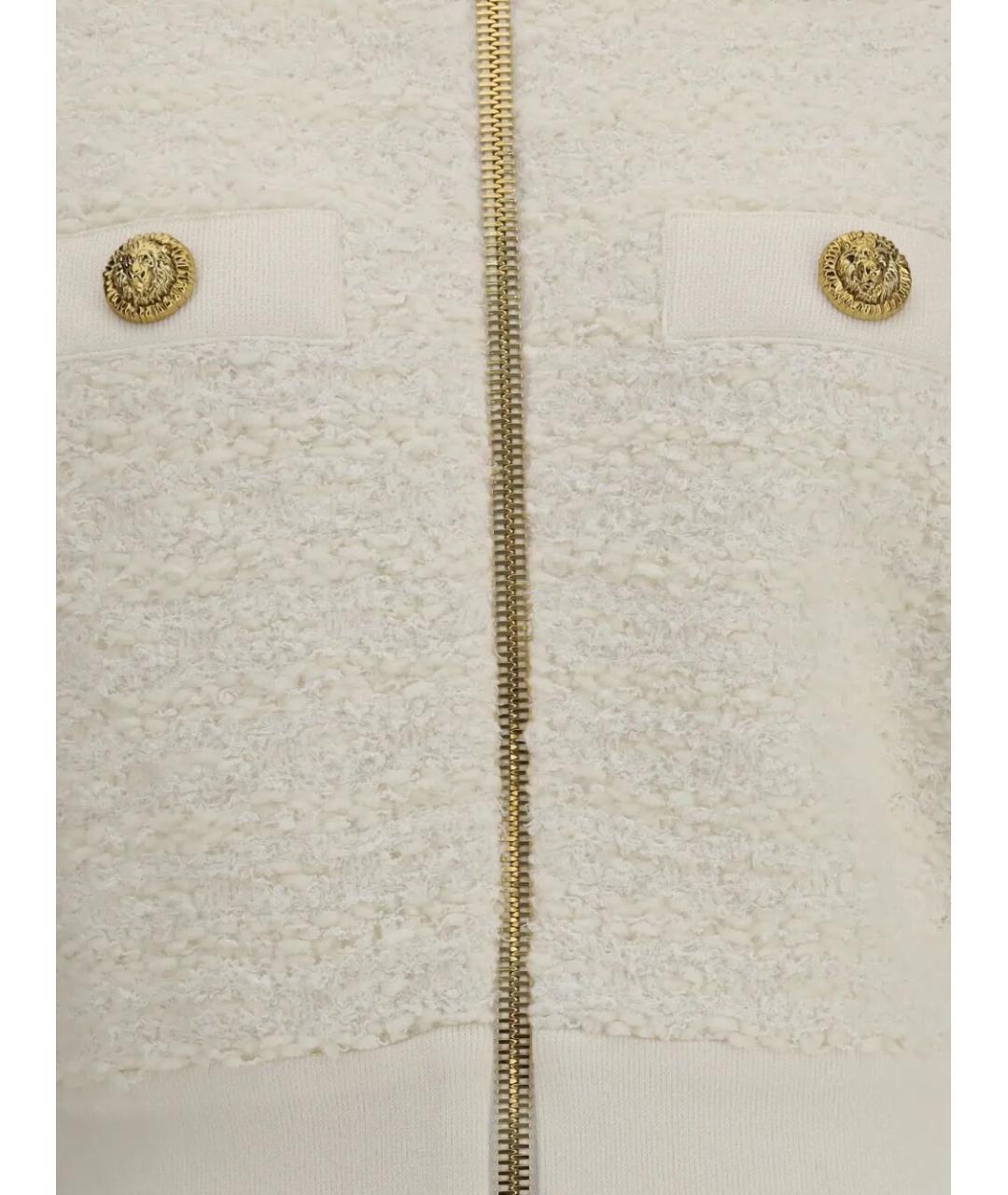 BALMAIN Бежевая вискозная куртка, фото 3