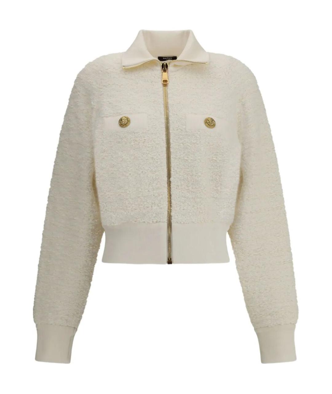 BALMAIN Бежевая вискозная куртка, фото 1