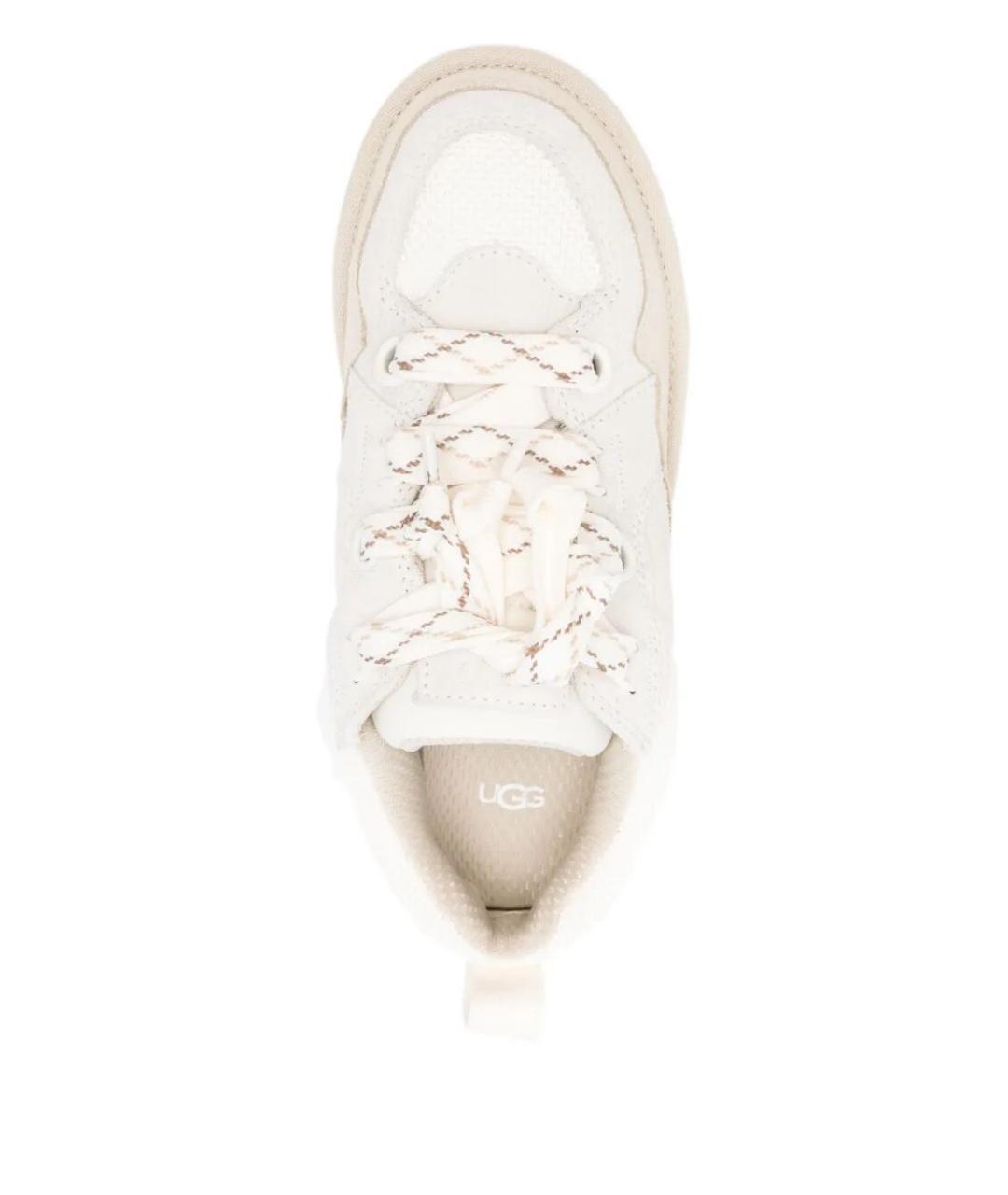 UGG AUSTRALIA Белые нубуковые кеды, фото 4