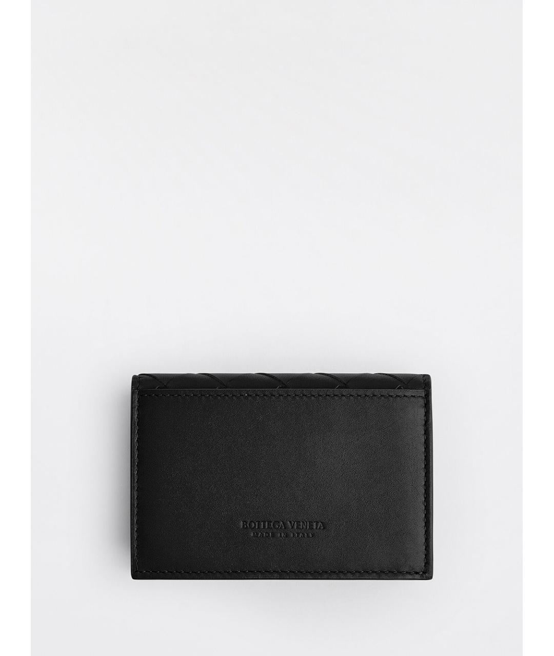BOTTEGA VENETA Черный кожаный кардхолдер, фото 3