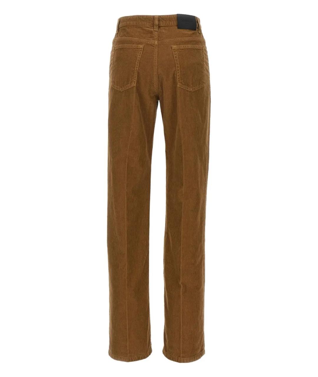SAINT LAURENT Коричневые хлопковые прямые джинсы, фото 2