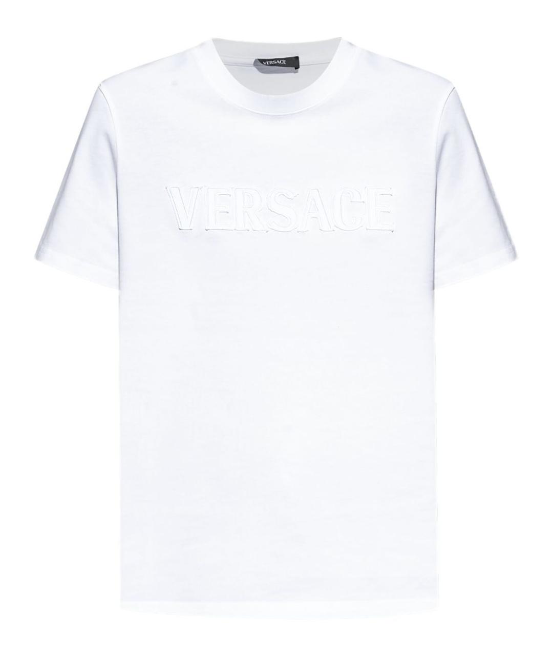 VERSACE Белая хлопковая футболка, фото 1