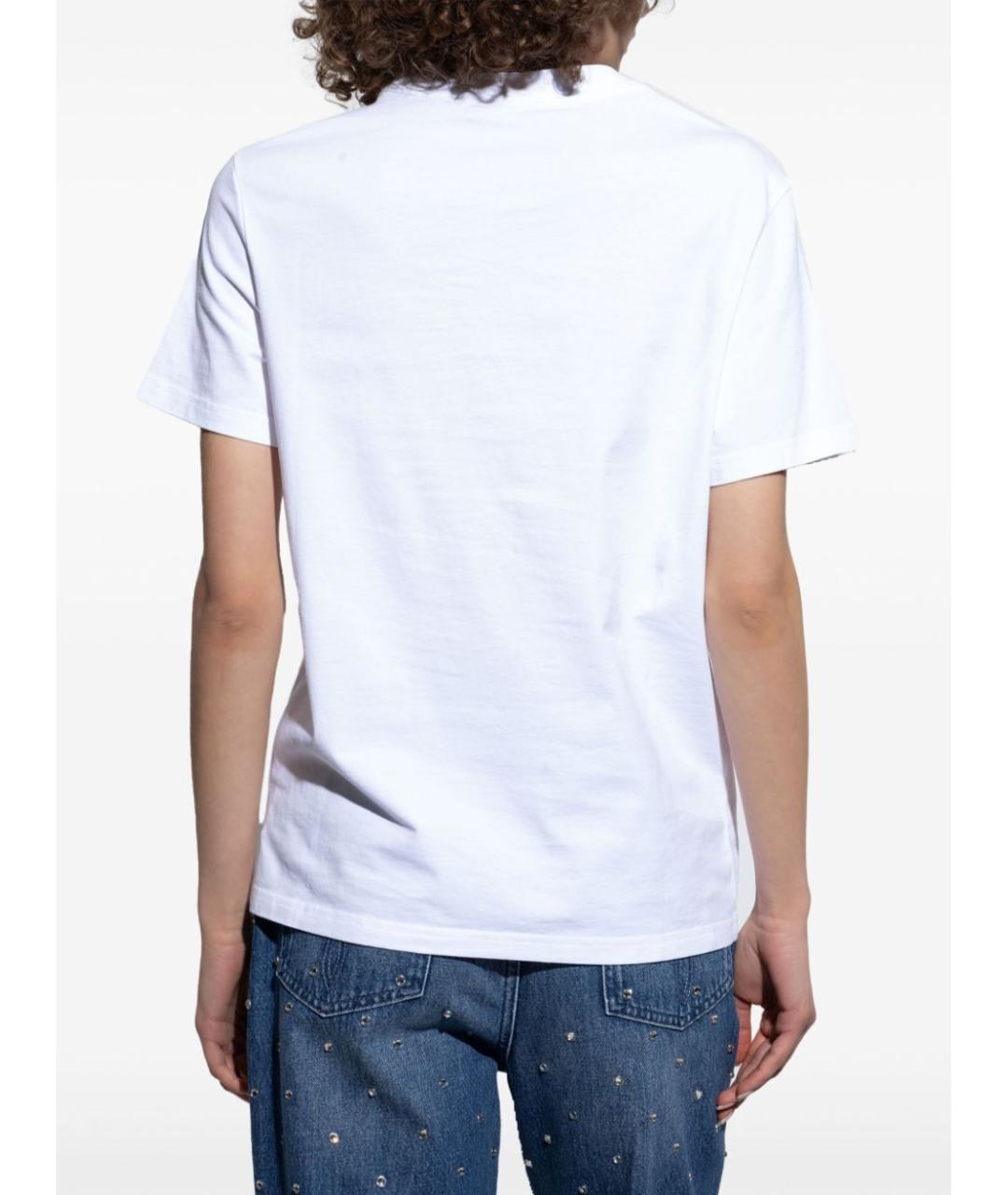 VERSACE Белая хлопковая футболка, фото 4