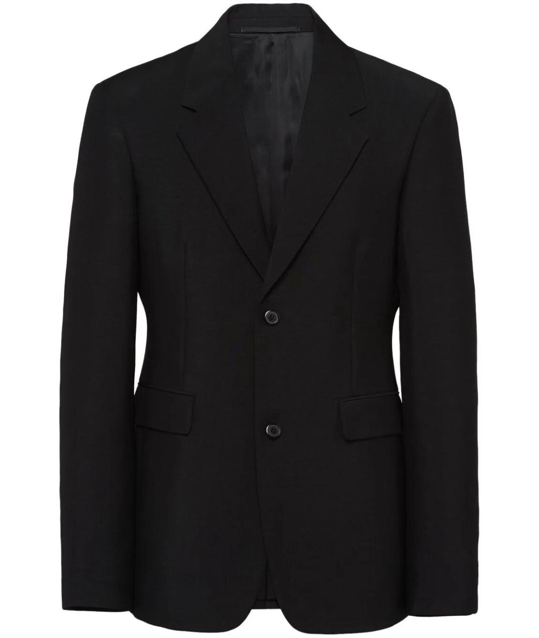 PRADA Черный шерстяной пиджак, фото 1