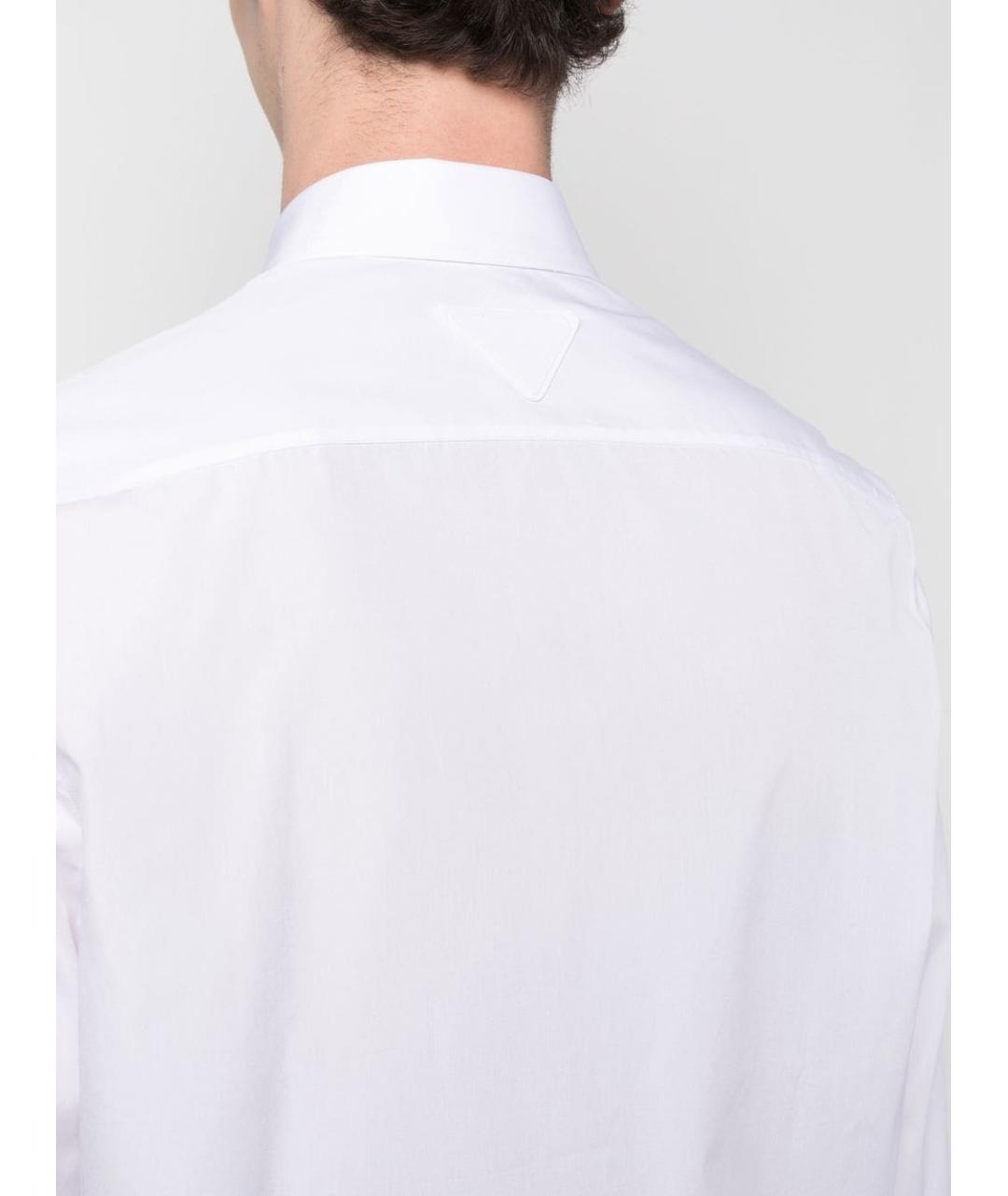PRADA Белая хлопковая классическая рубашка, фото 2