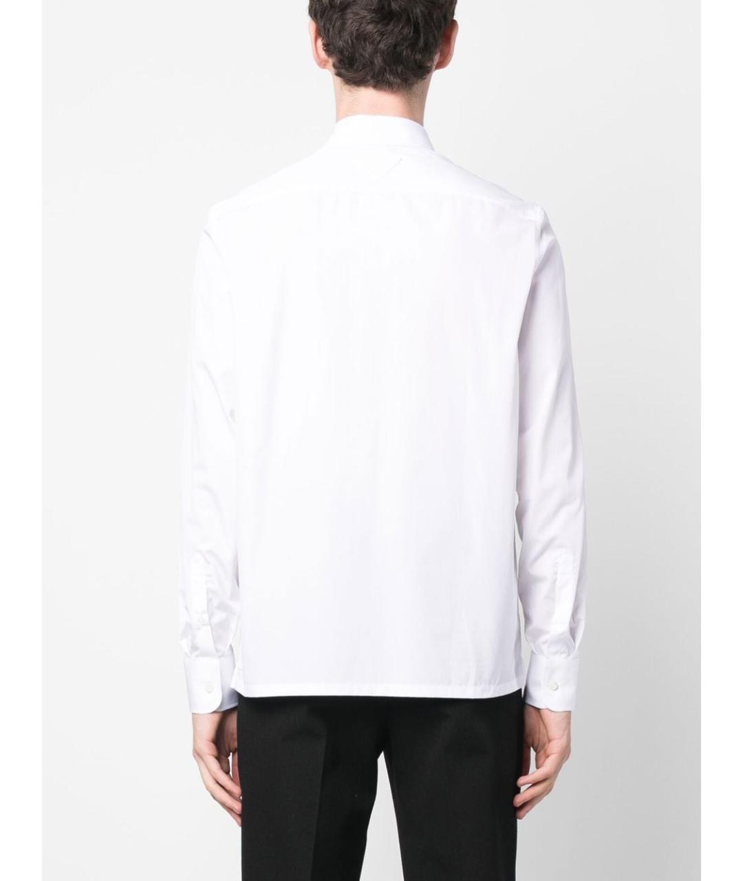 PRADA Белая хлопковая классическая рубашка, фото 5