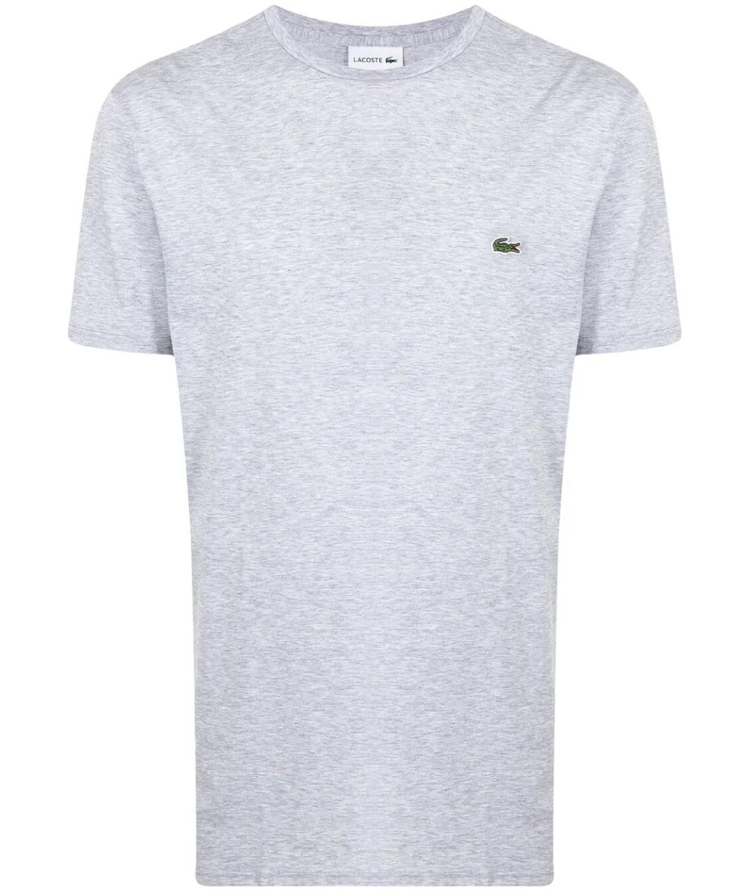 LACOSTE Серая хлопковая футболка, фото 1