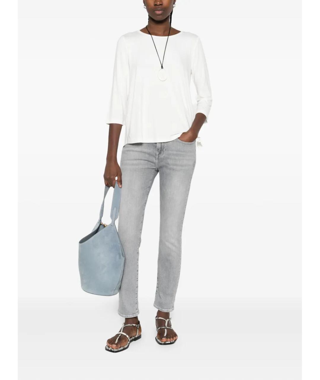 7 FOR ALL MANKIND Серые хлопковые джинсы слим, фото 2