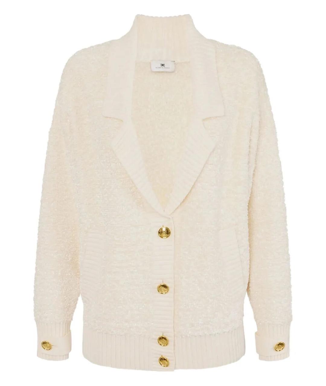 ELISABETTA FRANCHI Бежевый полиэстеровый кардиган, фото 1