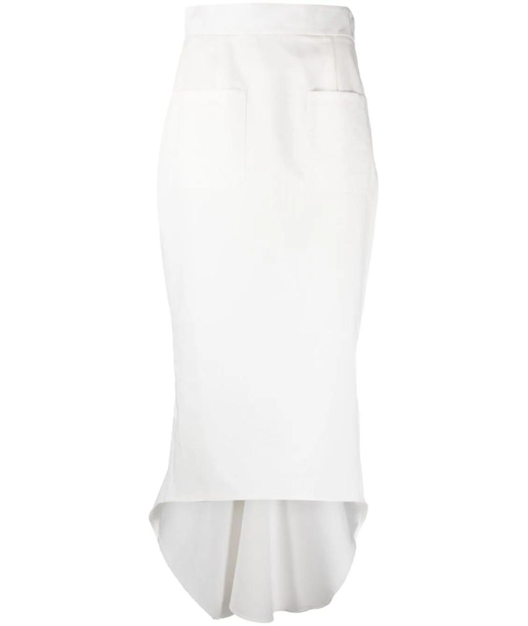 PRADA Белая хлопковая юбка миди, фото 1