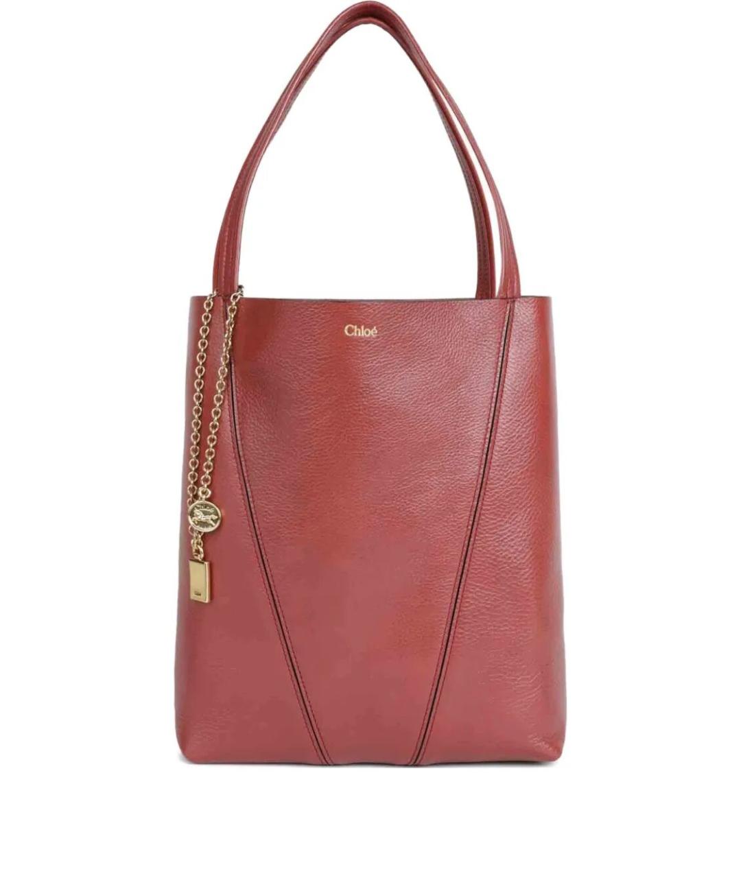 CHLOE Розовая кожаная сумка тоут, фото 1