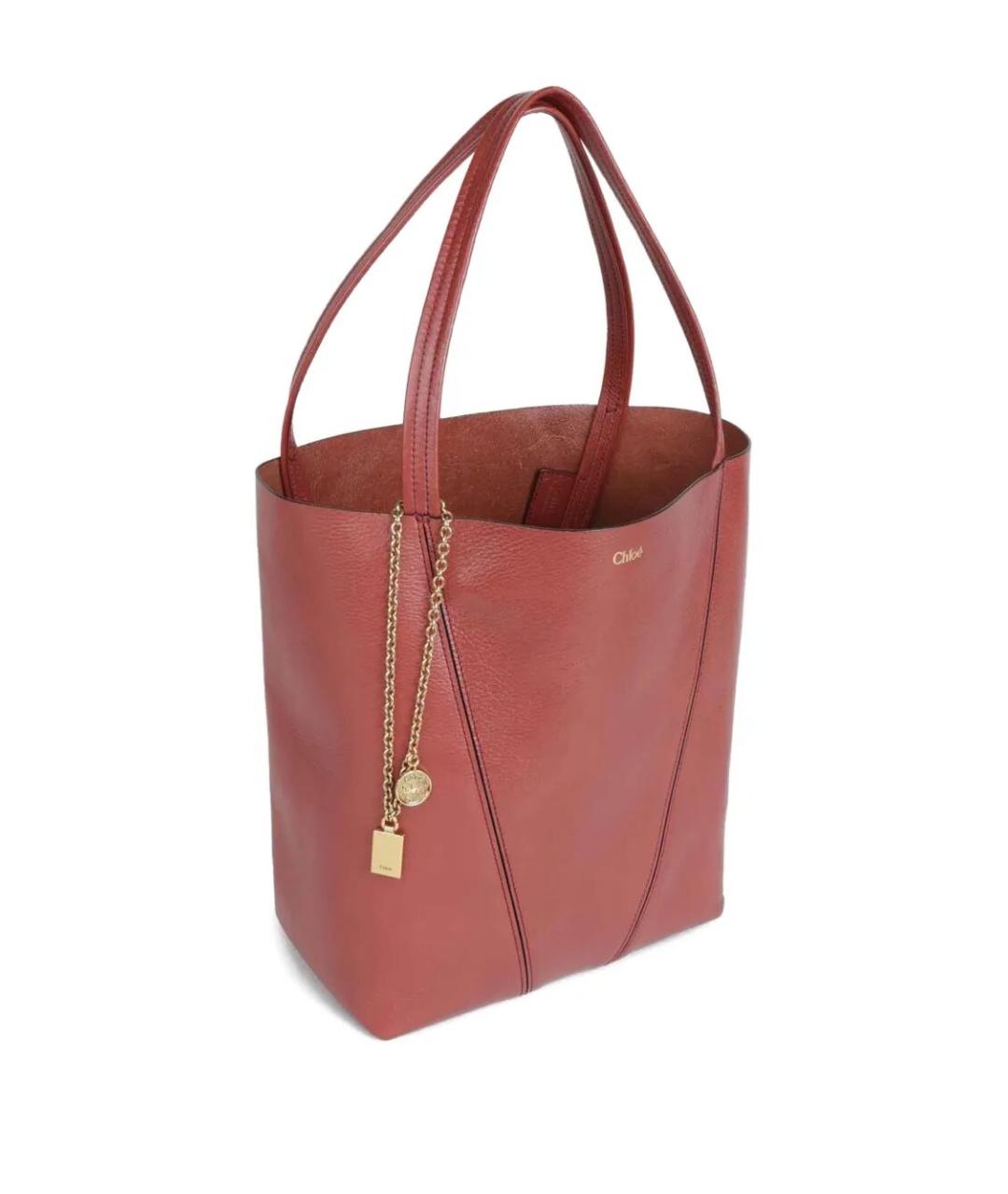 CHLOE Розовая кожаная сумка тоут, фото 2