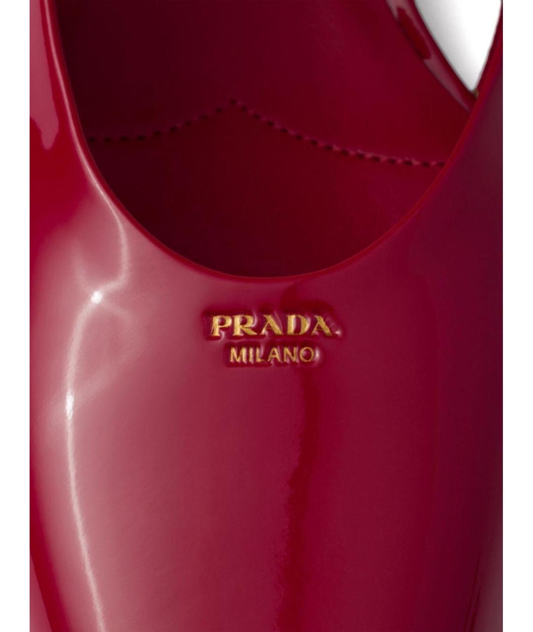 PRADA Красные балетки из лакированной кожи, фото 3