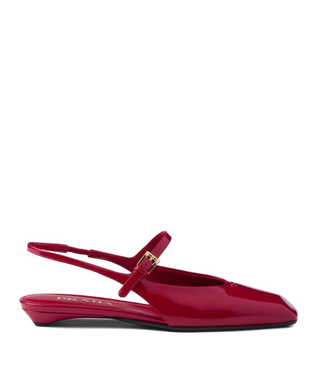 PRADA Красные балетки из лакированной кожи, фото 1