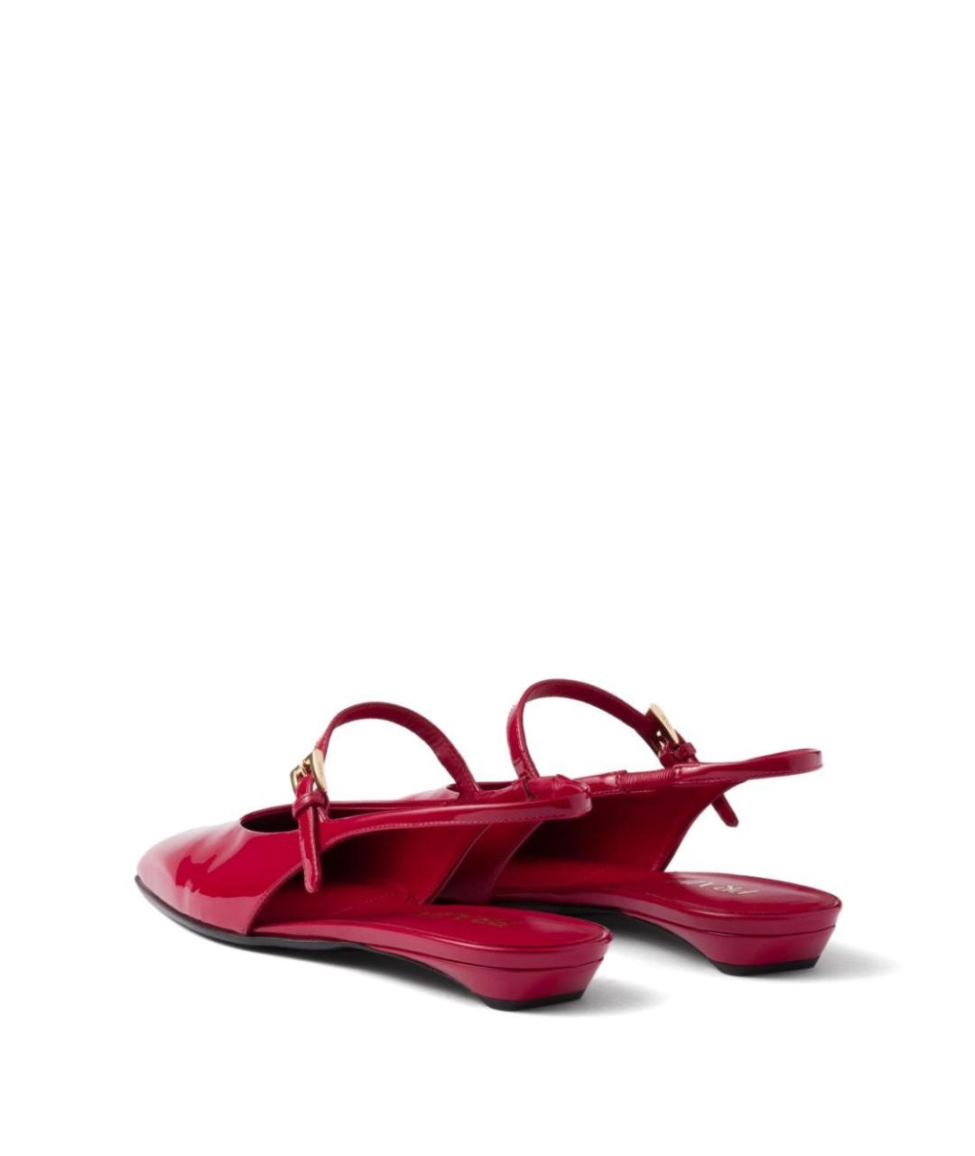 PRADA Красные балетки из лакированной кожи, фото 6