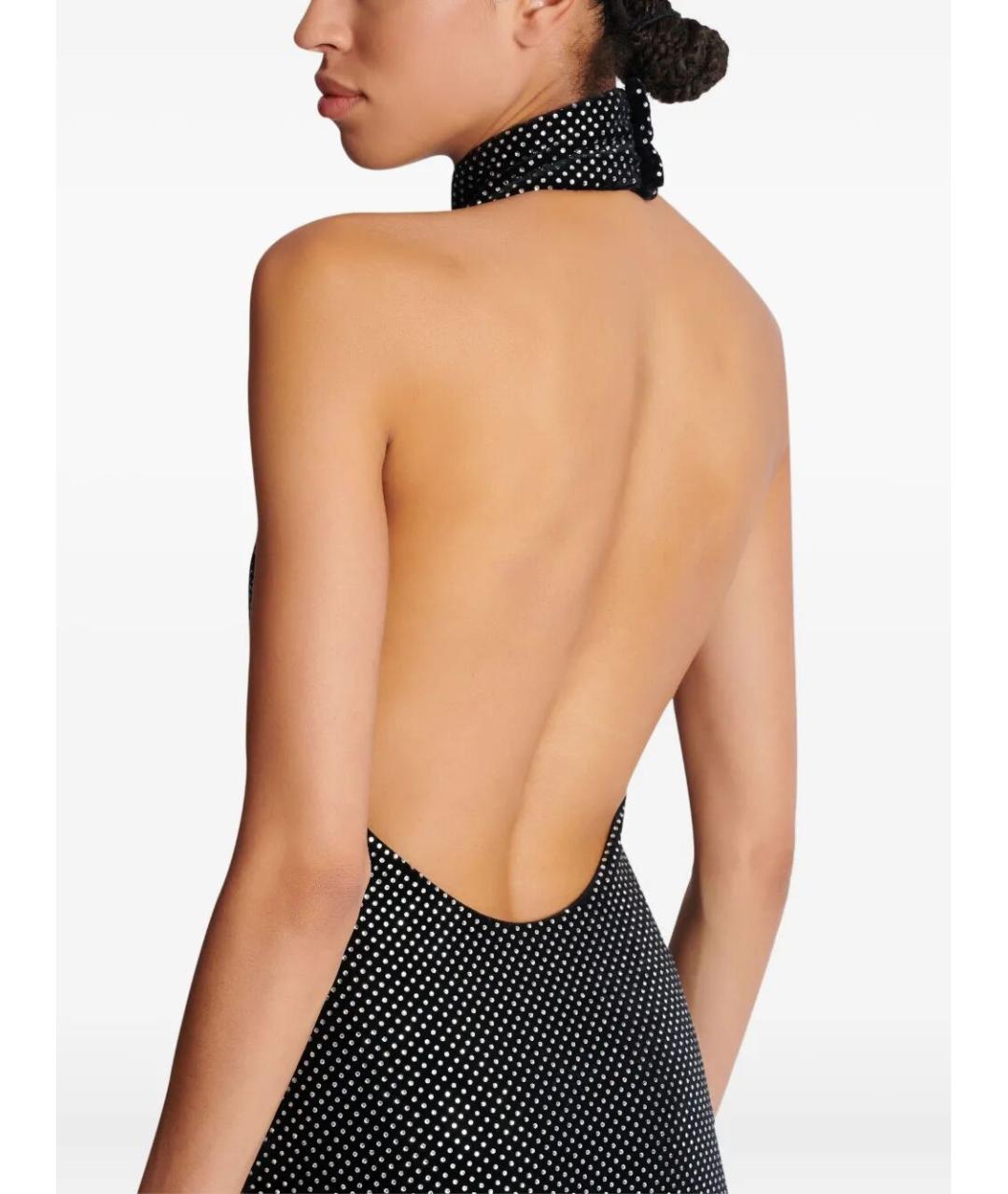 BALMAIN Черное полиэстеровое вечернее платье, фото 5