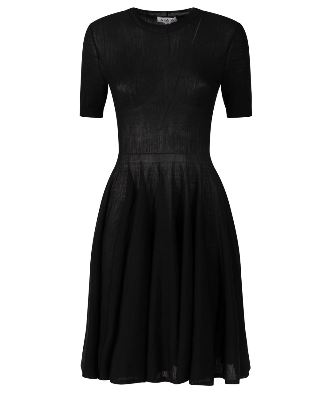 ALAIA Черное шерстяное повседневное платье, фото 1