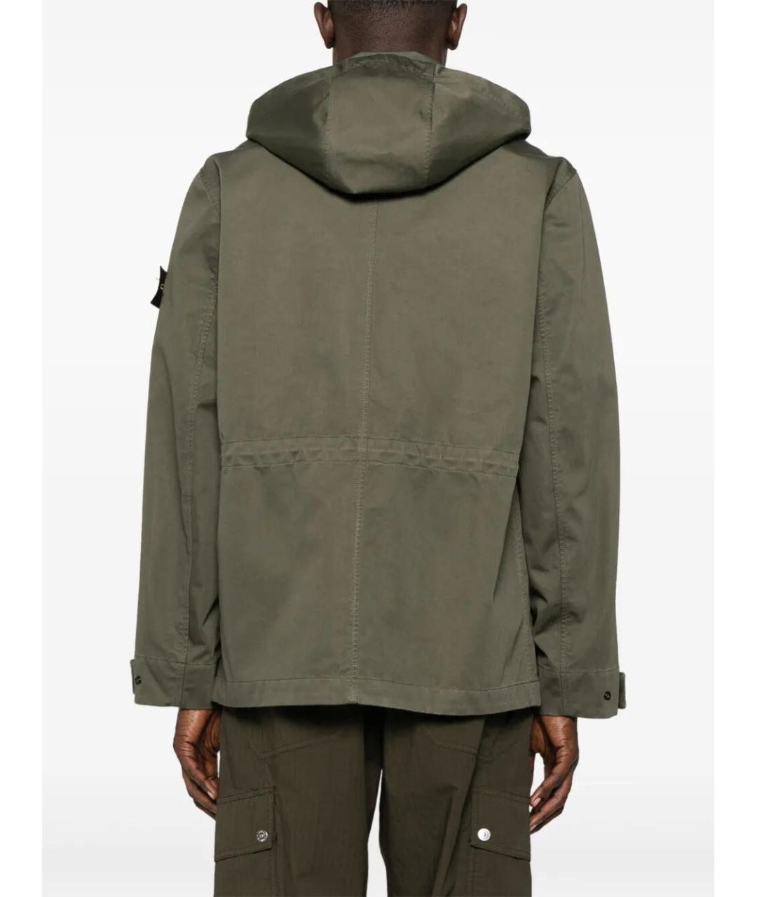 STONE ISLAND Зеленая хлопковая куртка, фото 5