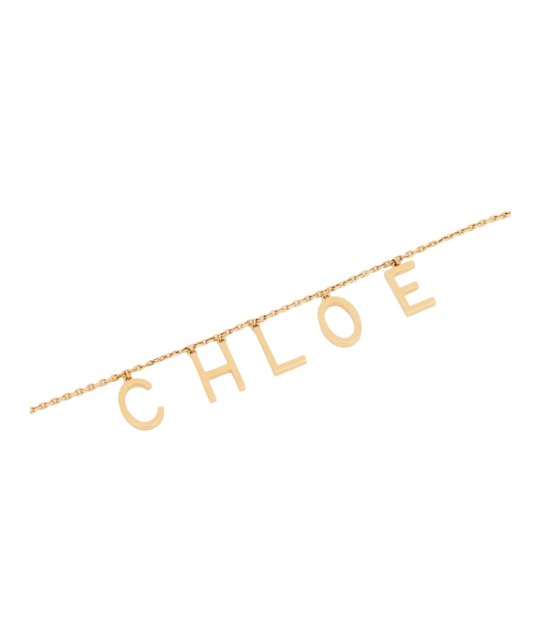CHLOE Золотое латунное колье, фото 3