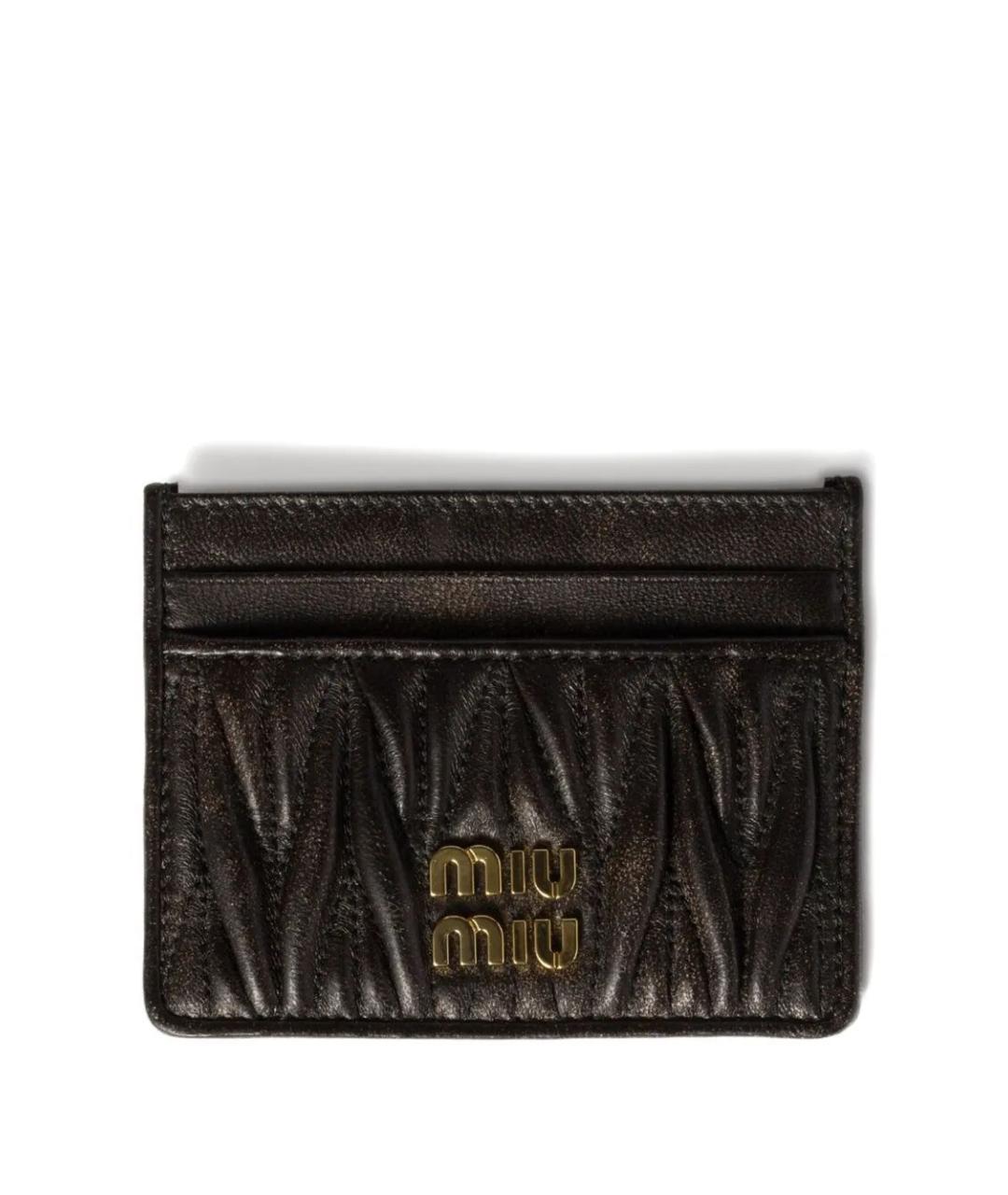 MIU MIU Коричневый кожаный кардхолдер, фото 1