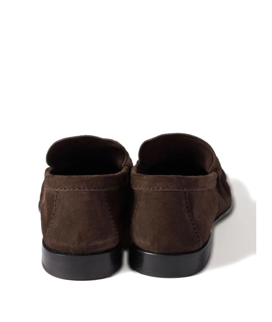 MIU MIU Коричневые замшевые лоферы, фото 3