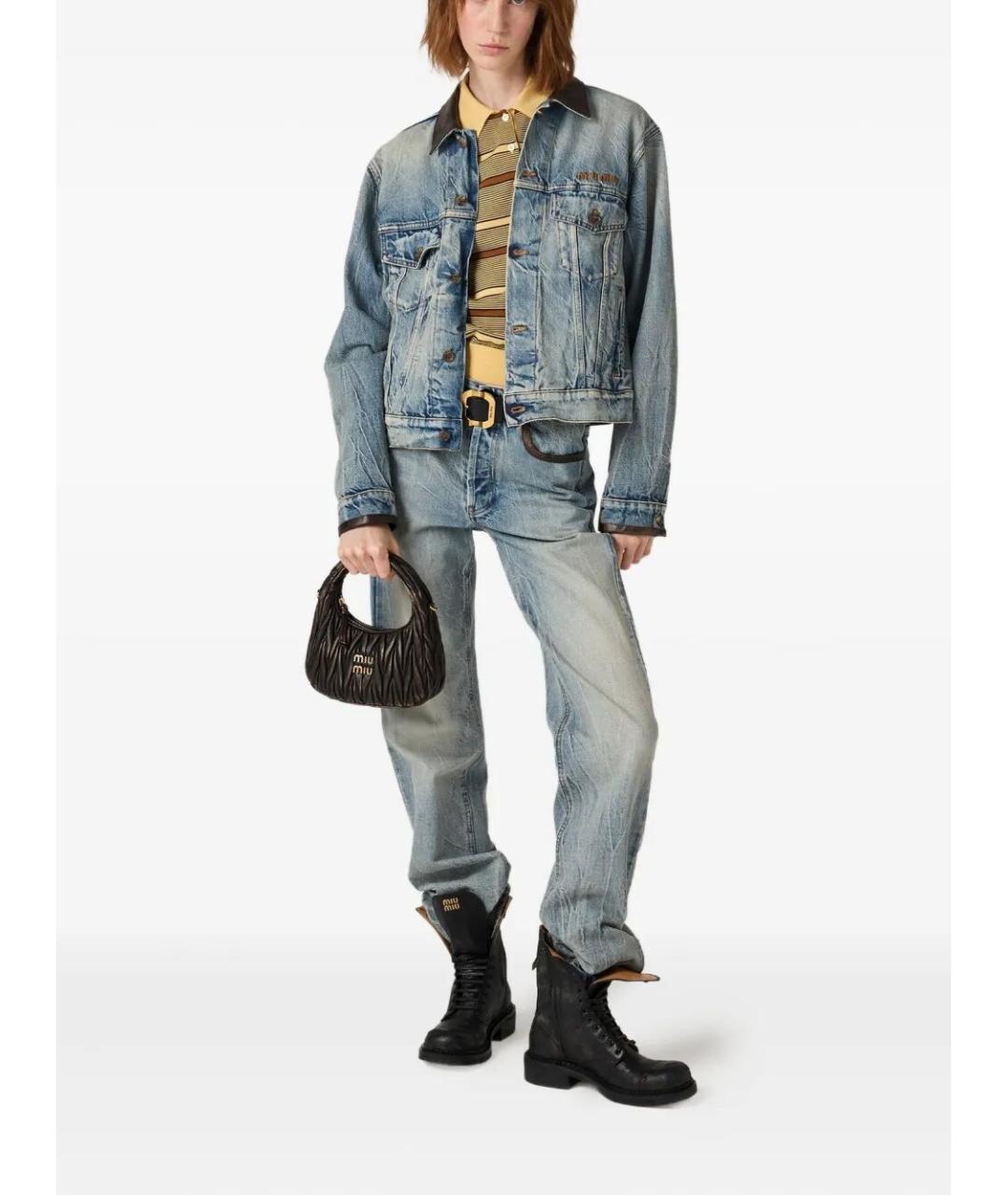 MIU MIU Коричневая кожаная сумка через плечо, фото 2