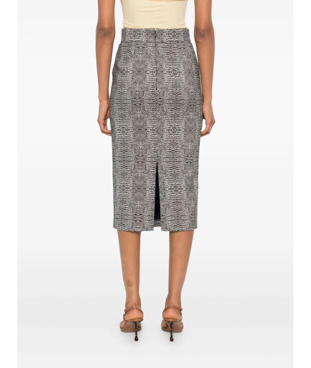 ELISABETTA FRANCHI Мульти вискозная юбка миди, фото 5