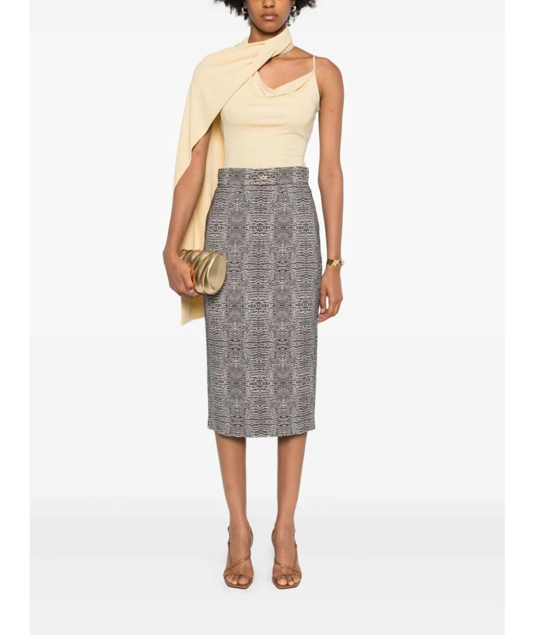 ELISABETTA FRANCHI Мульти вискозная юбка миди, фото 2