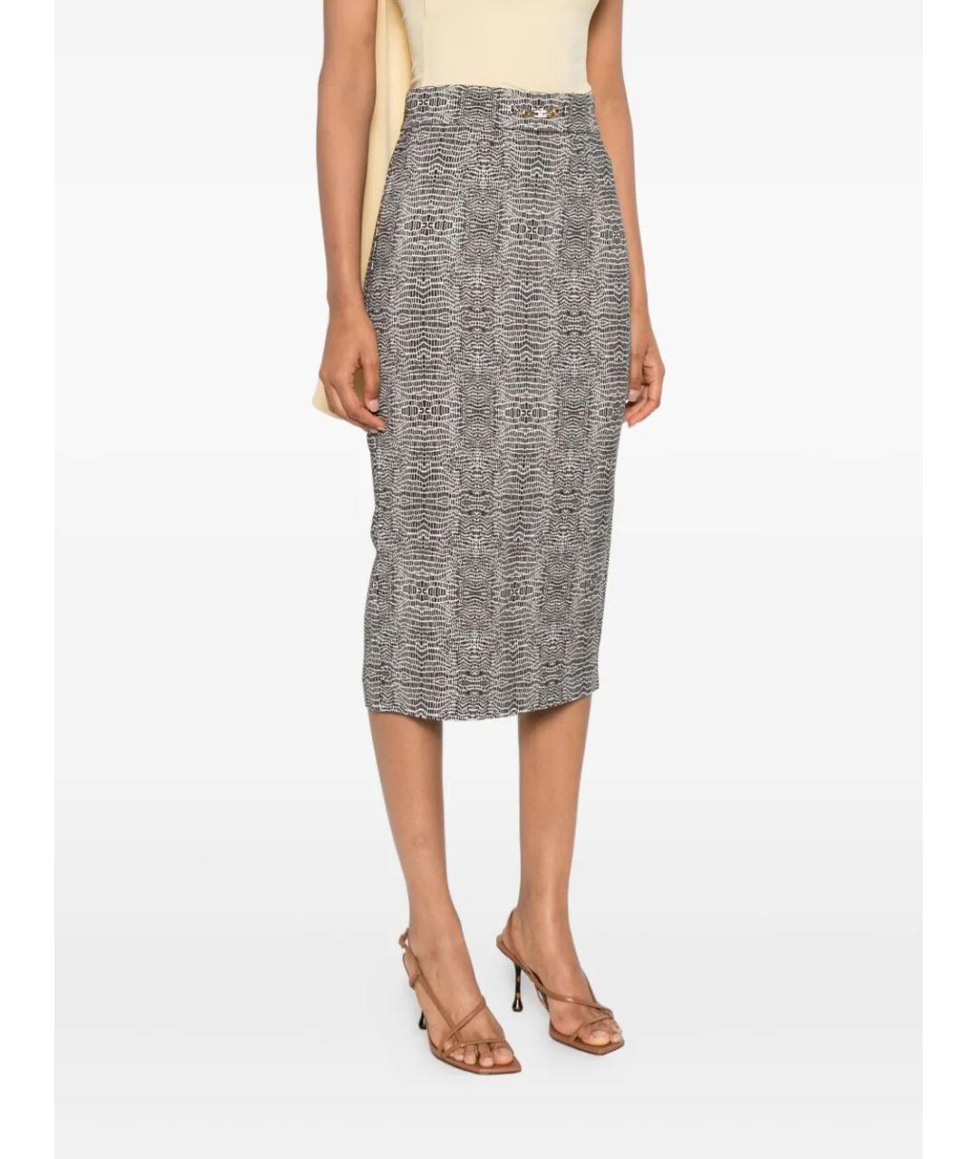 ELISABETTA FRANCHI Мульти вискозная юбка миди, фото 3