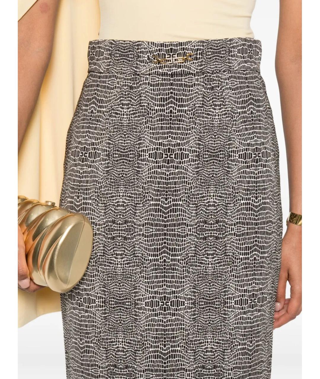 ELISABETTA FRANCHI Мульти вискозная юбка миди, фото 4
