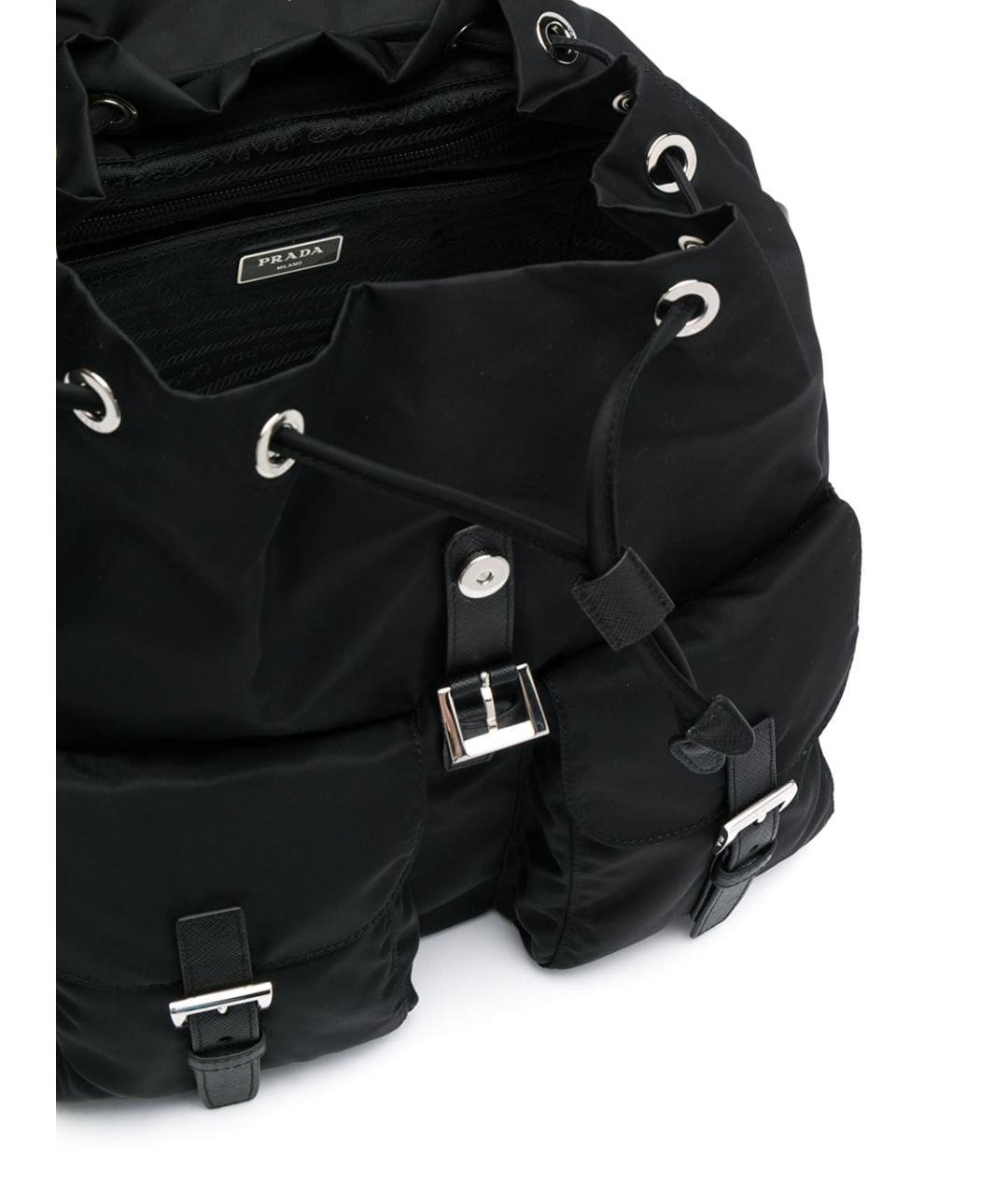 PRADA Черный синтетический рюкзак, фото 5