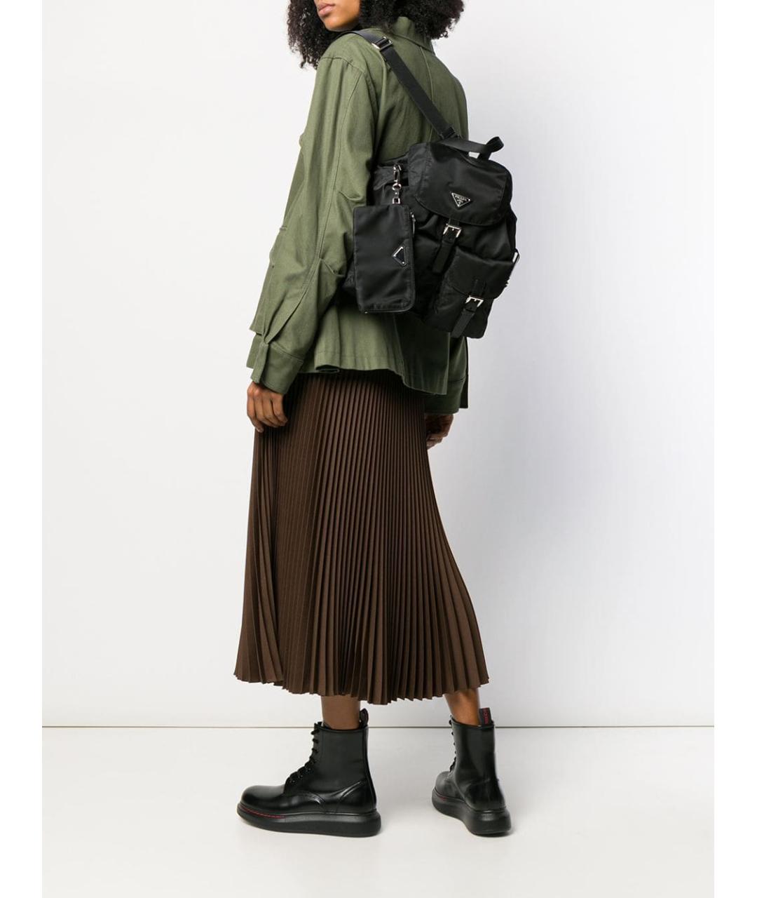 PRADA Черный синтетический рюкзак, фото 2
