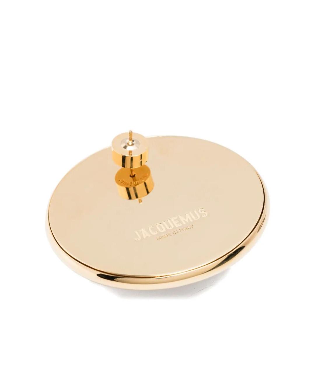 JACQUEMUS Золотые латунные серьги, фото 2