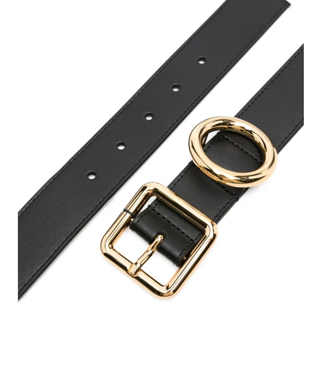 JACQUEMUS Черный кожаный ремень, фото 2