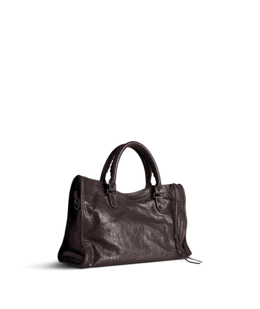 BALENCIAGA Коричневая кожаная сумка тоут, фото 4