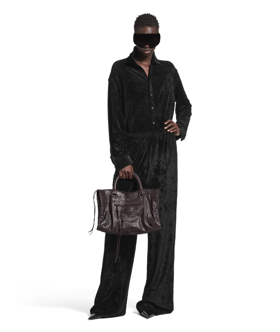 BALENCIAGA Коричневая кожаная сумка тоут, фото 2