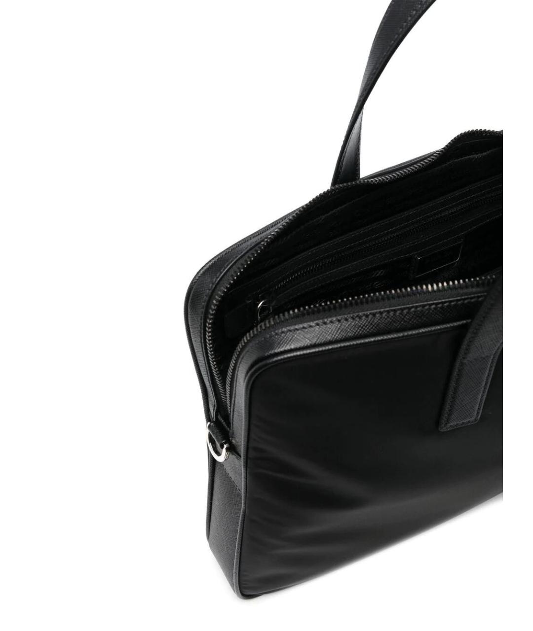 PRADA Черный тканевый портфель, фото 4
