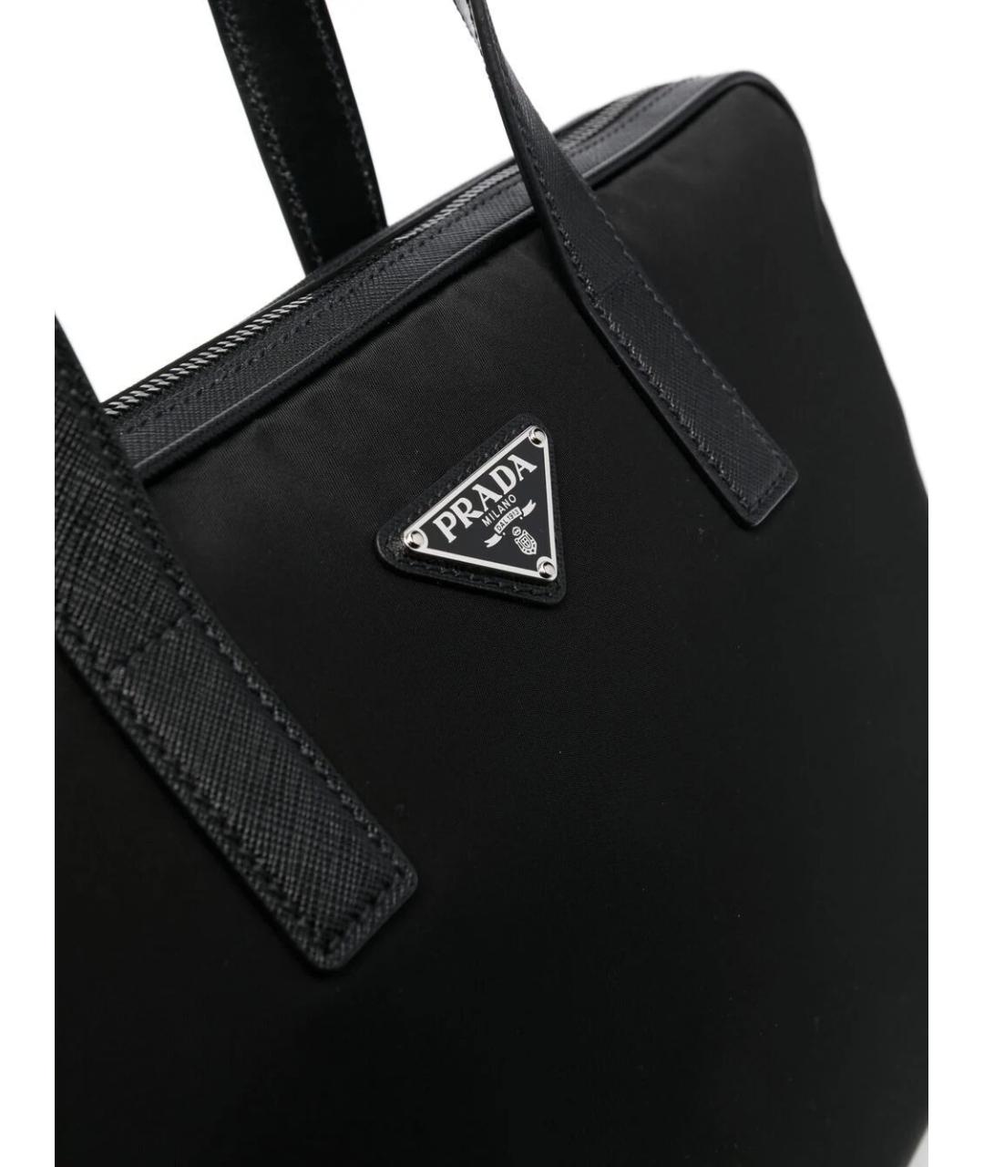 PRADA Черный тканевый портфель, фото 3