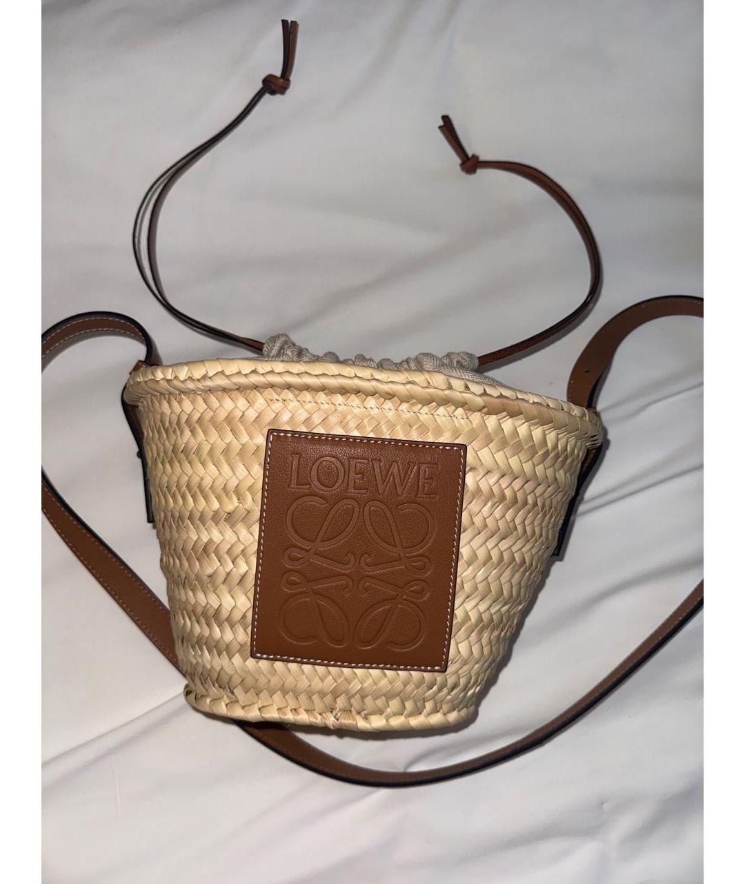 LOEWE Мульти пелетеная пляжная сумка, фото 9