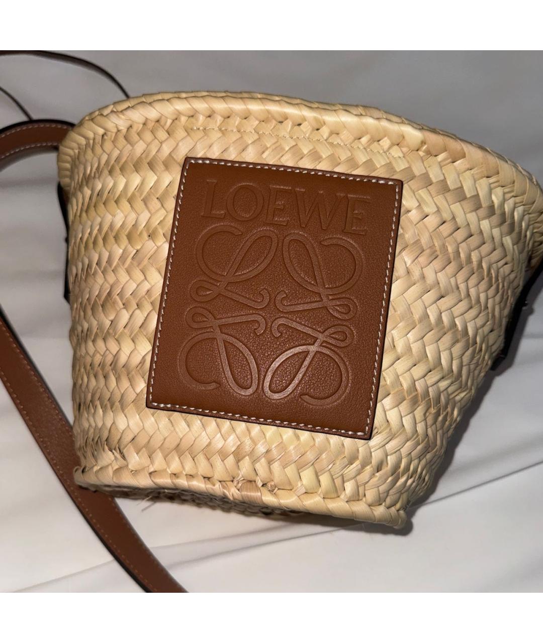 LOEWE Мульти пелетеная пляжная сумка, фото 5