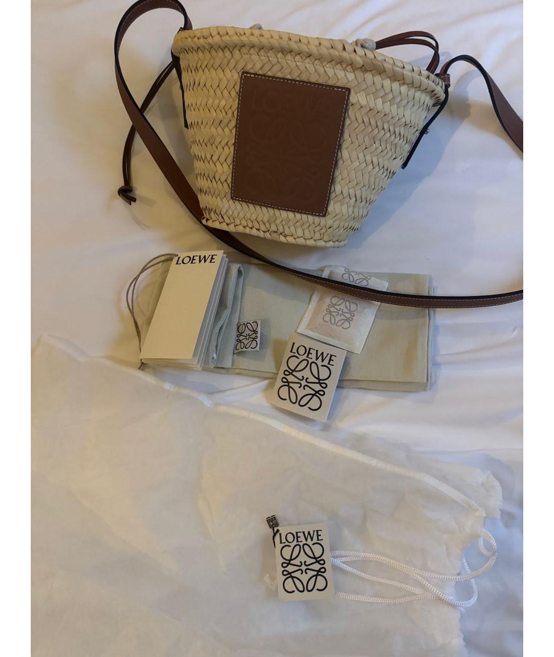 LOEWE Мульти пелетеная пляжная сумка, фото 8