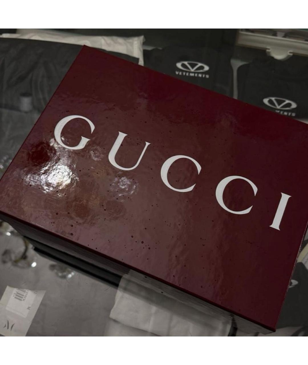 GUCCI Бежевые текстильные кеды, фото 7