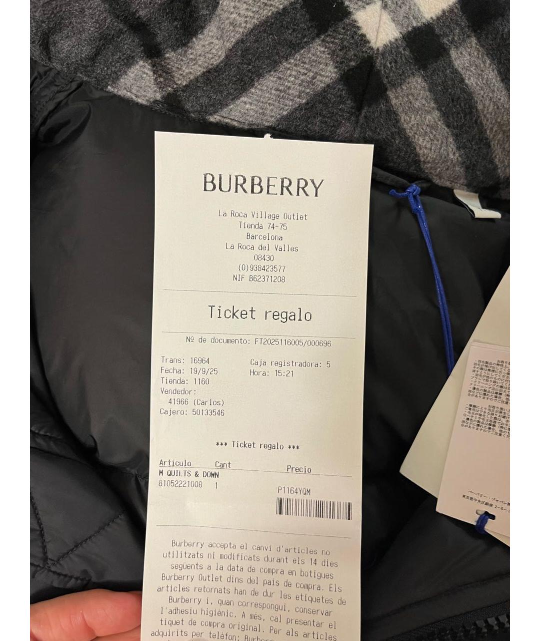 BURBERRY Черный пуховик, фото 8