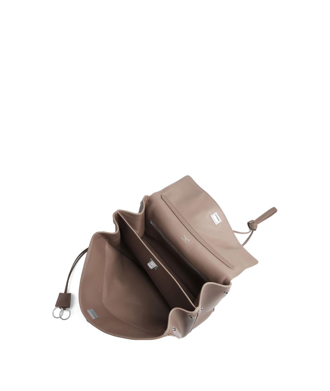 BALENCIAGA Бежевая кожаная сумка тоут, фото 6