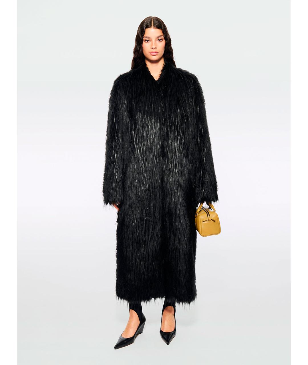 STAND STUDIO Черная шуба, фото 2