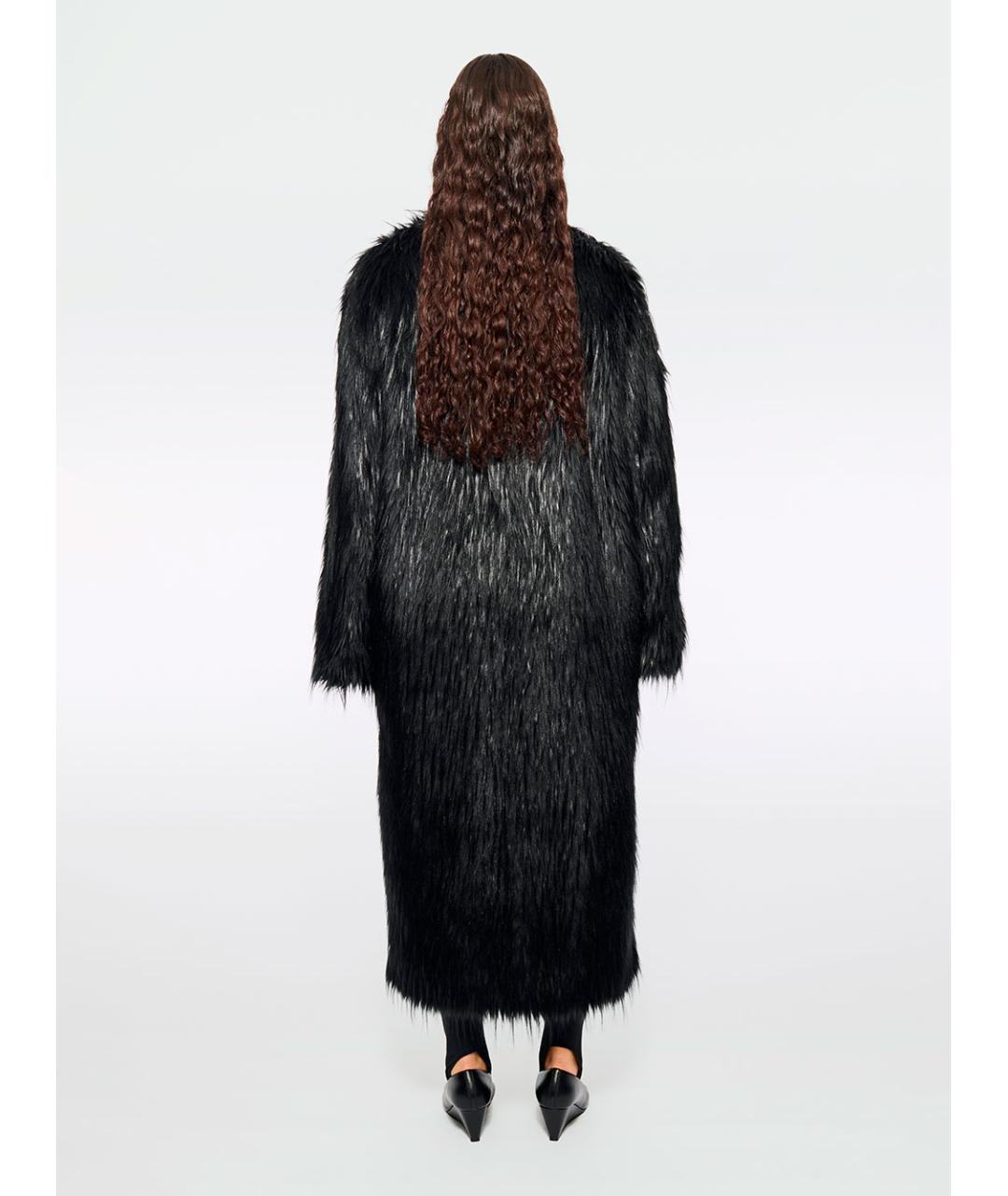 STAND STUDIO Черная шуба, фото 3