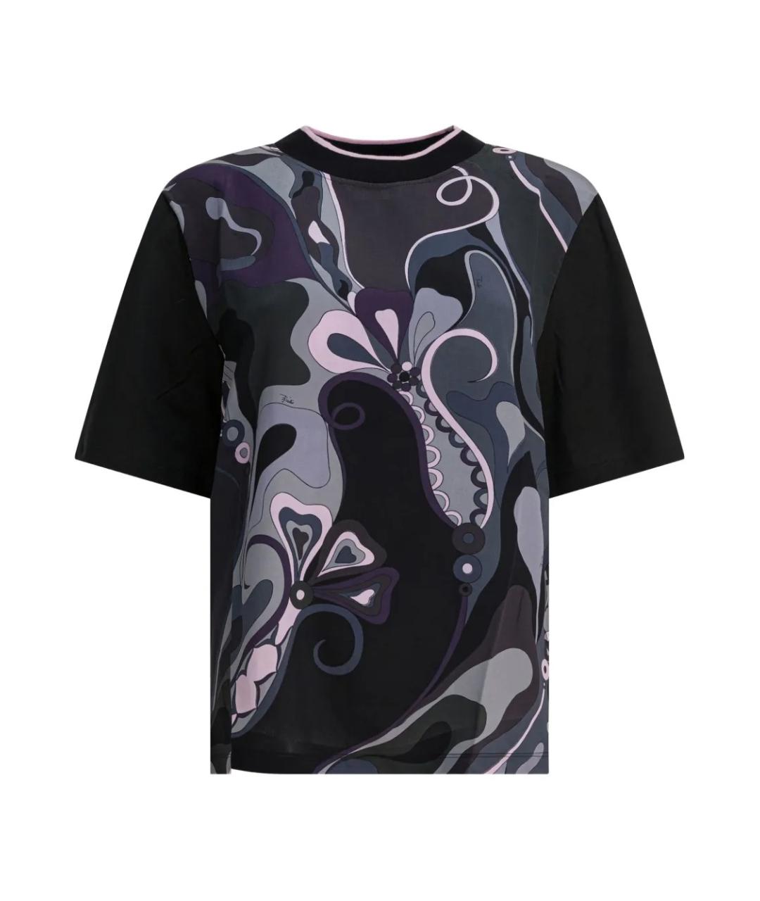 PUCCI Черная хлопковая футболка, фото 1