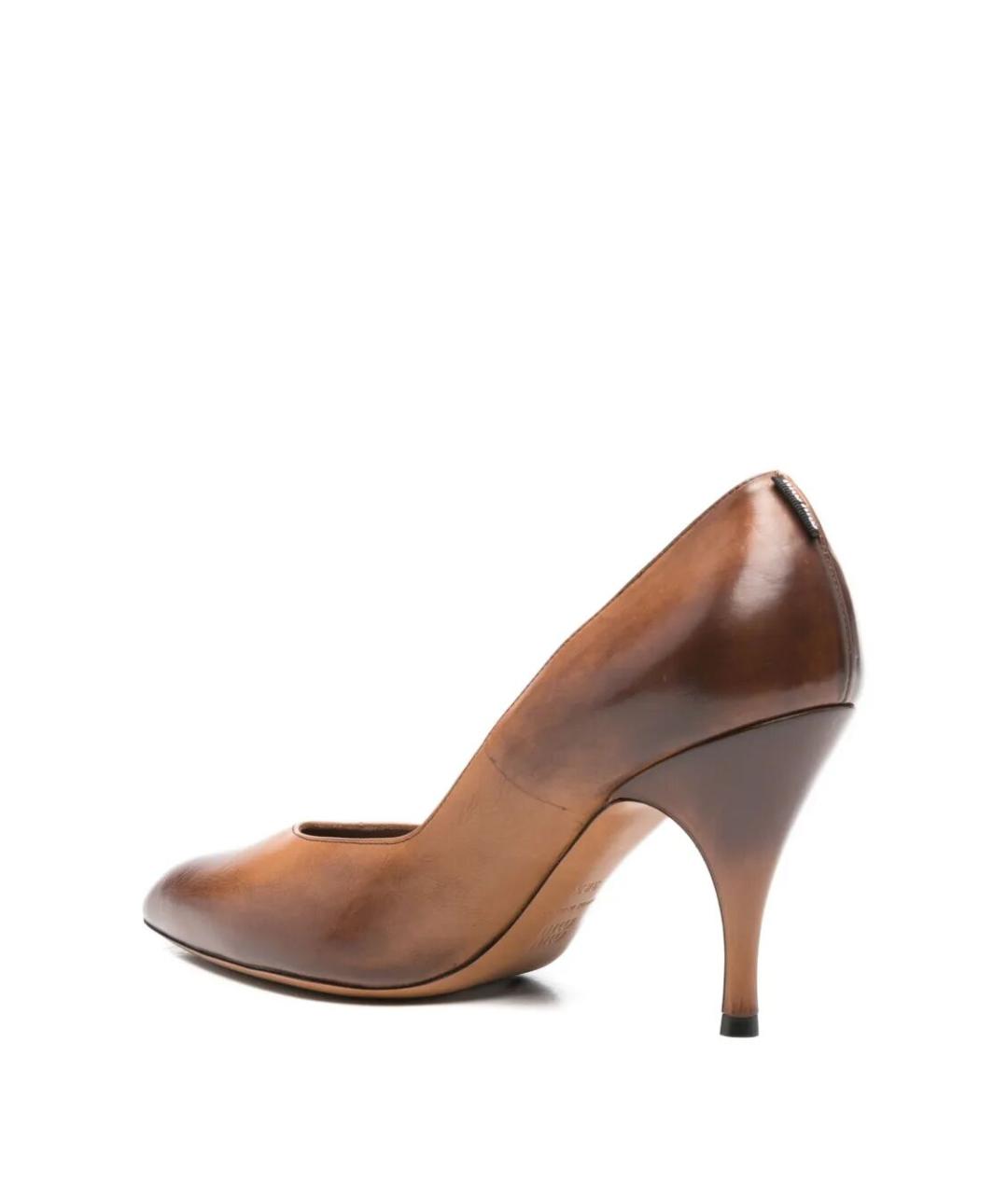 MIU MIU Коричневые кожаные туфли, фото 2