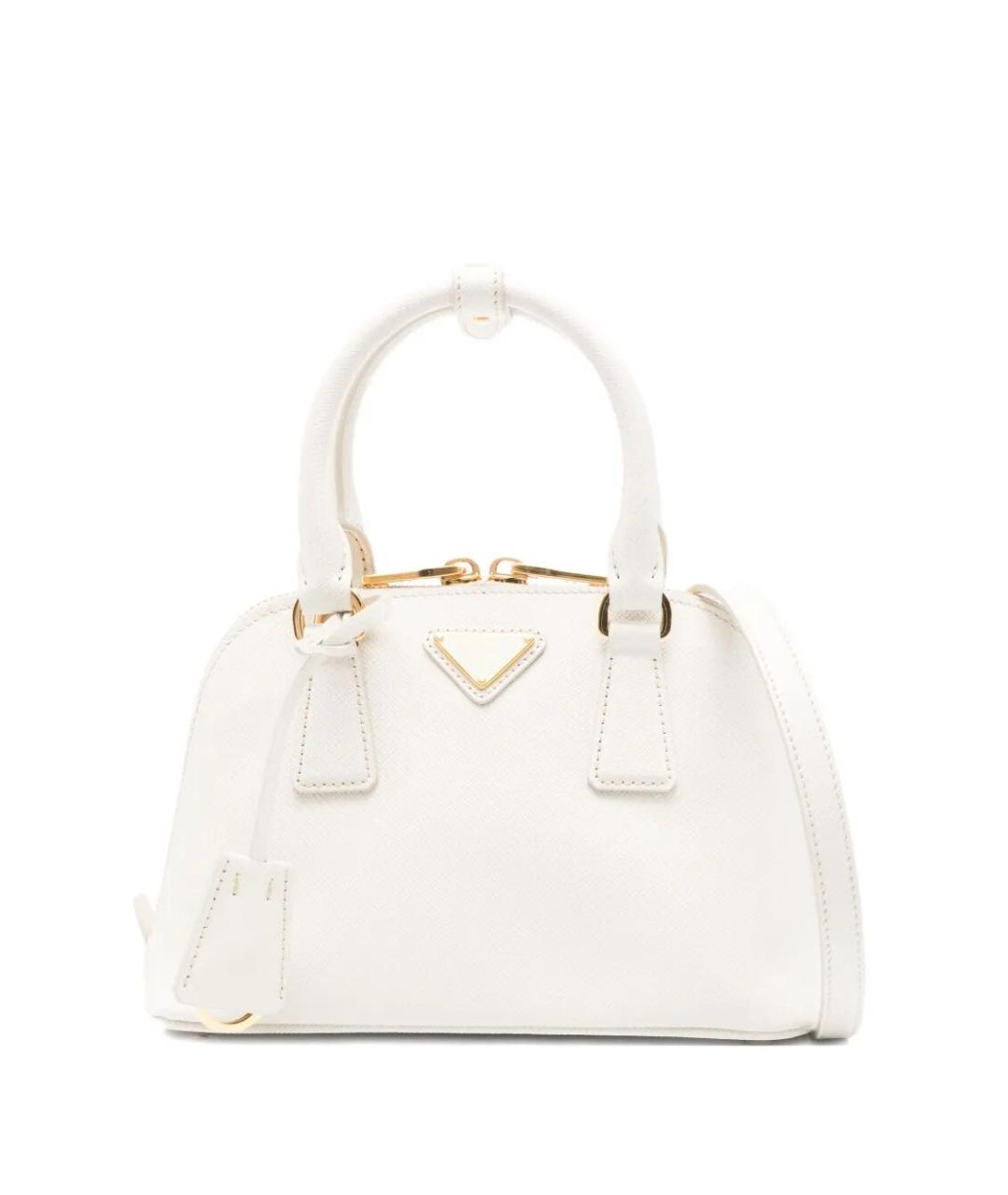 PRADA Белая кожаная сумка тоут, фото 1