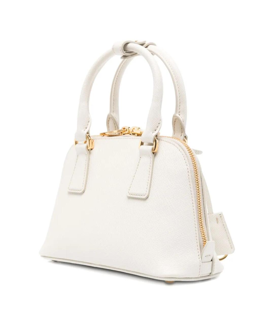 PRADA Белая кожаная сумка тоут, фото 3